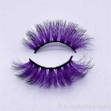 Purple Ombre False Lashes Strips Extensions de cils violets